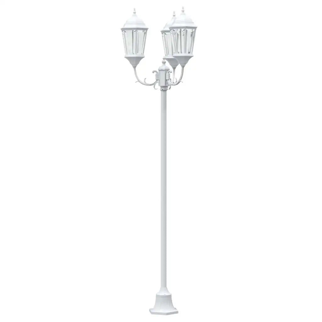 Luce da Giardino Bianco 57 x 49 x 241 cm Alluminio e vetro CFW8767437