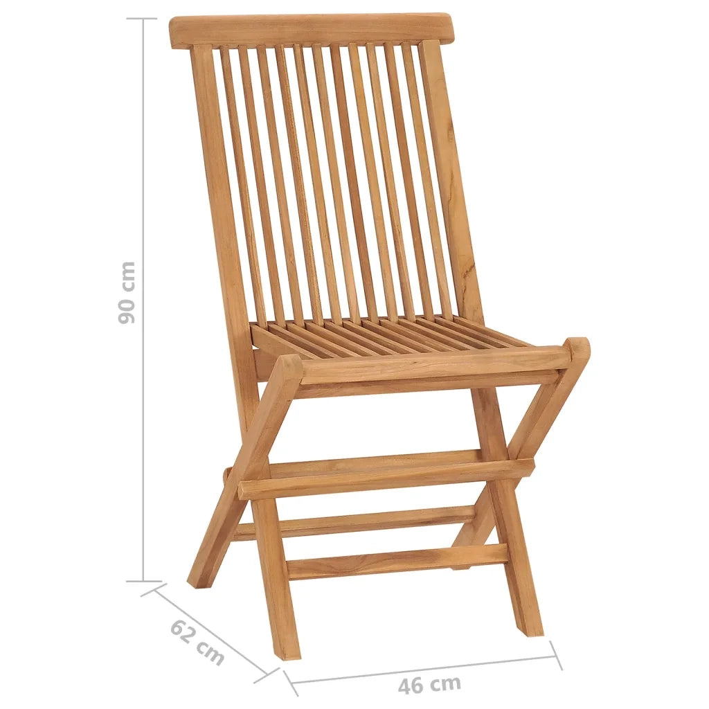 Sedie da Giardino Pieghevoli 8 pz in Legno Massello di Teak 3096592