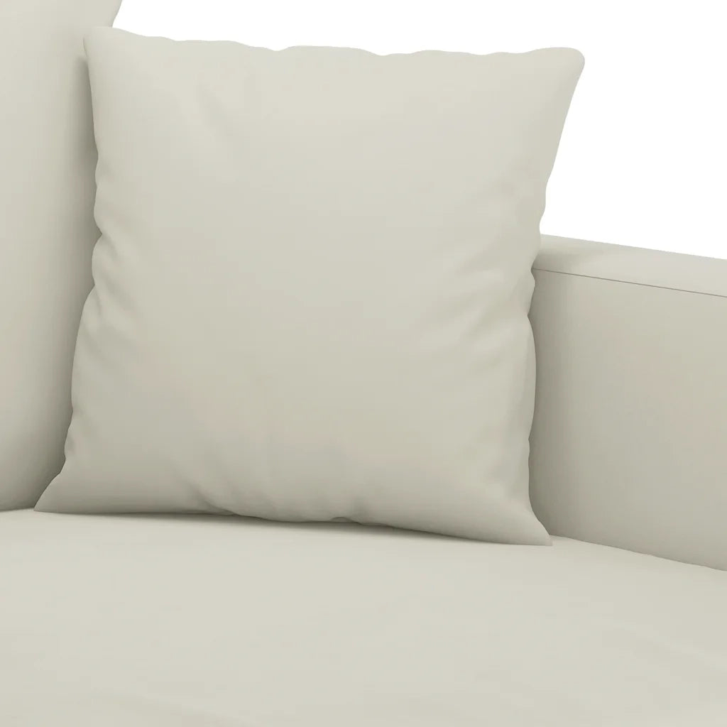Set di Divani 4 pz con Cuscini Crema in Velluto 3201698