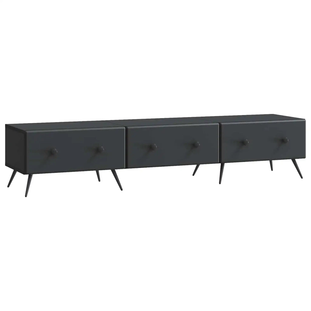 Mobile TV Nero 147 x 34,5 x 30 cm Legno ingegnerizzato 895626