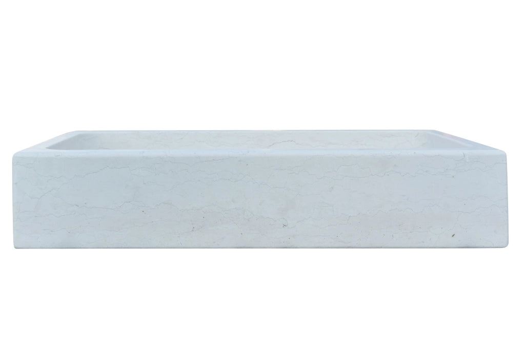 Biscottini Acquaio in marmo bianco L100xPR60xH20 cm Vasca realizzata completamente