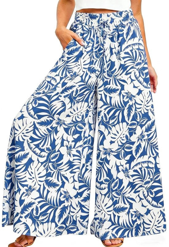 Brocca Palazzo Comfortevole Tessuto - Pantaloni Ampi Donna - Pantaloni Casual - Cintura Elastica - Pantaloni con Fodera - Con Tasche