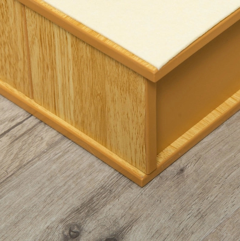 Scala per animali a 4 gradini in MDF, legno naturale