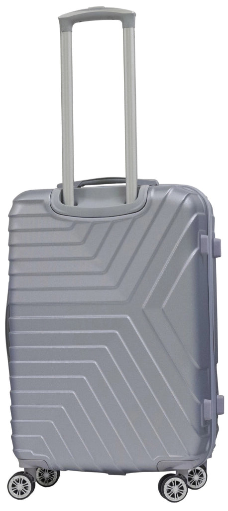 Trolley Valigia Media Rigida in ABS 4 Ruote TSA Ravizzoni Calipso Silver