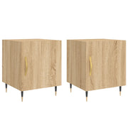 Set di 2 Comodini | Armadio da Notte | Mobiletto da notte Rovere Sonoma 40x40x50 cm in Legno Multistrato