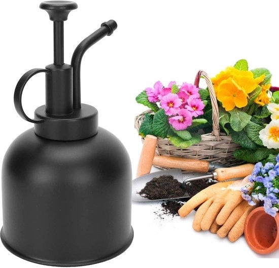 Spennello per piante Vintage Style Spritzer - Pompa a cappello - 300ml - Piante per interni e giardino - Nero - 15 x 84 cm