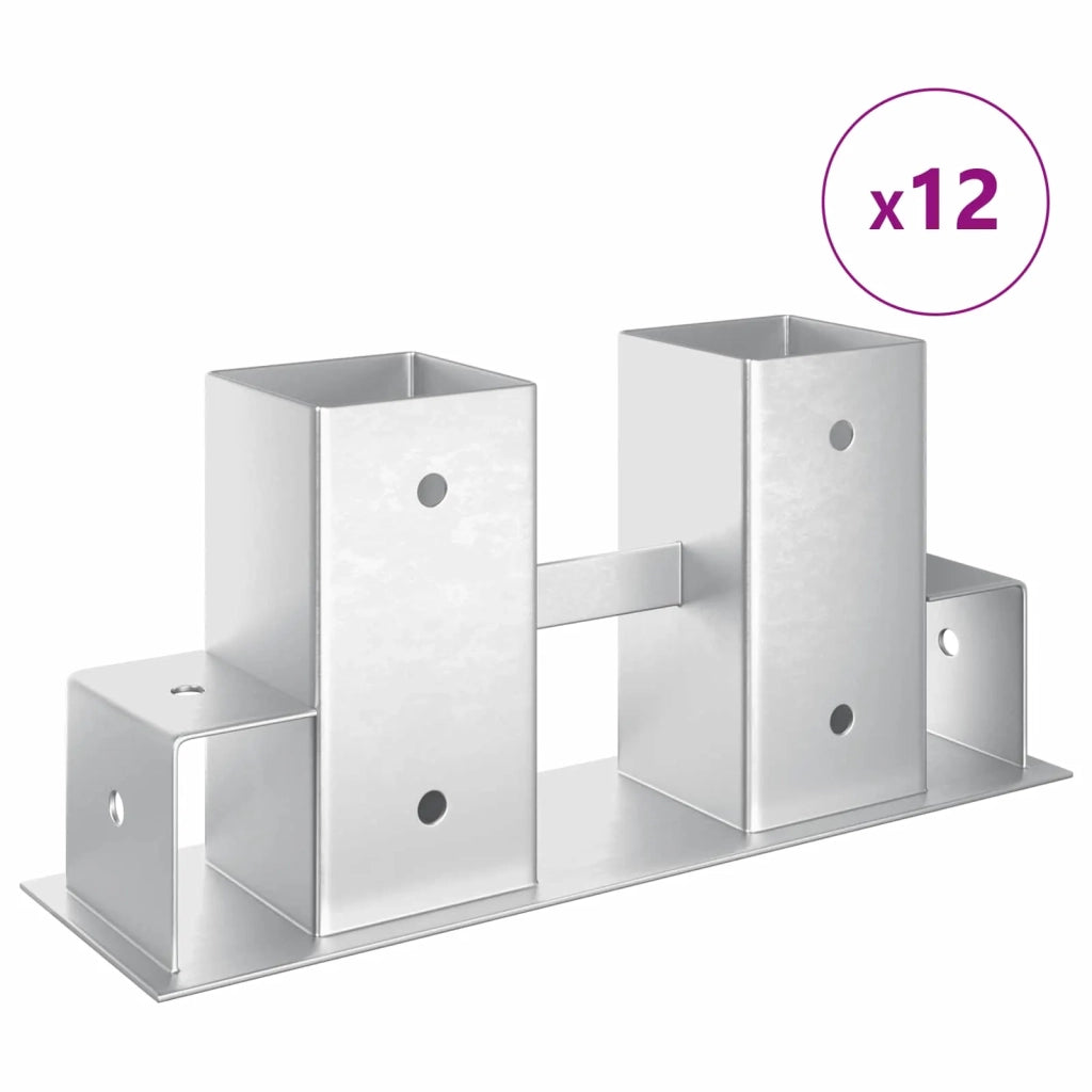 Aiuto per Impilare Legna 12 pcs Argento 34 x 10 x 15 cm Acciaio 42030116