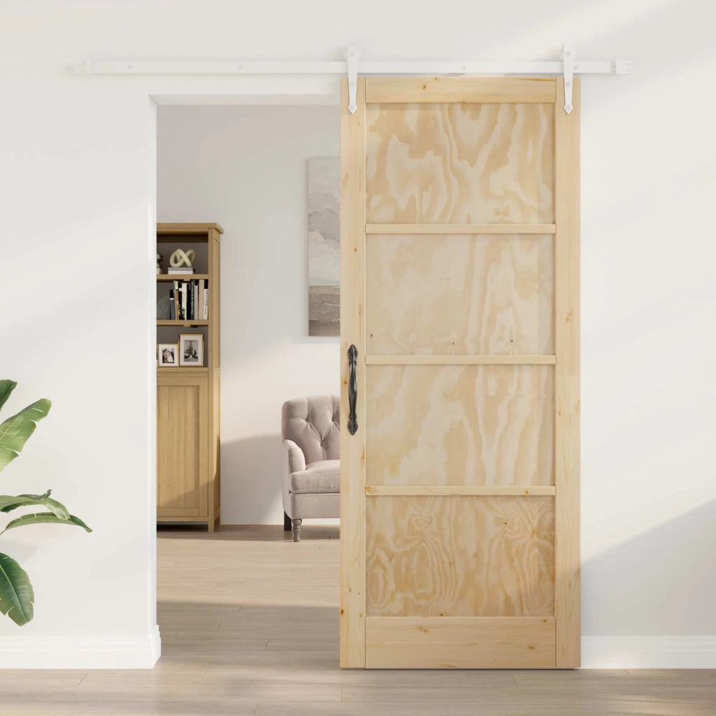 Porta scorrevole ORKDAL Naturale e Bianco 86 x 211 cm 3445592