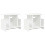 Supporto TV 2 pz | Armadietto TV | Mobile Porta TV Bianco 50 x 35 x 45 cm Legno multistrato