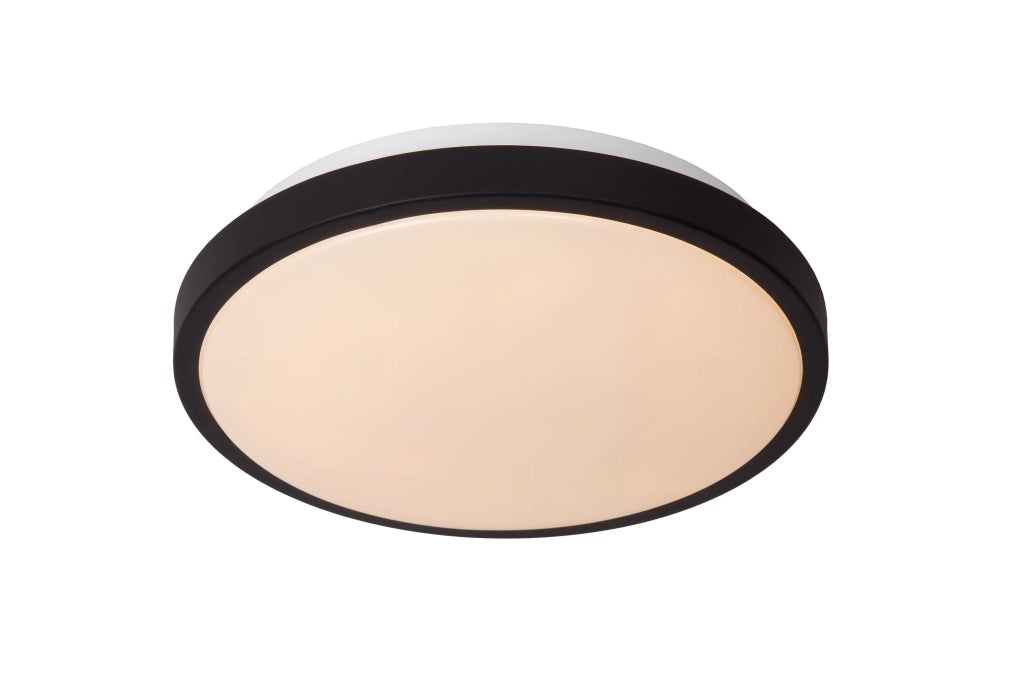 Plafoniera bagno LED 12W Ø29,3 nero Lucide Dasher IP44