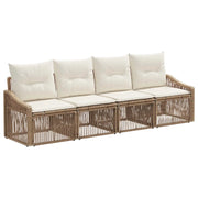 Set Divano da Giardino 4 pcs Beige polyrattan 3435930