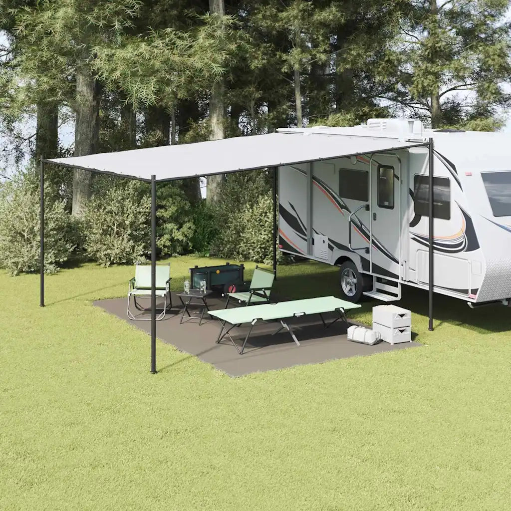 Tappeto da Tenda Grigio chiaro 500 × 300 cm Polietilene 42000198