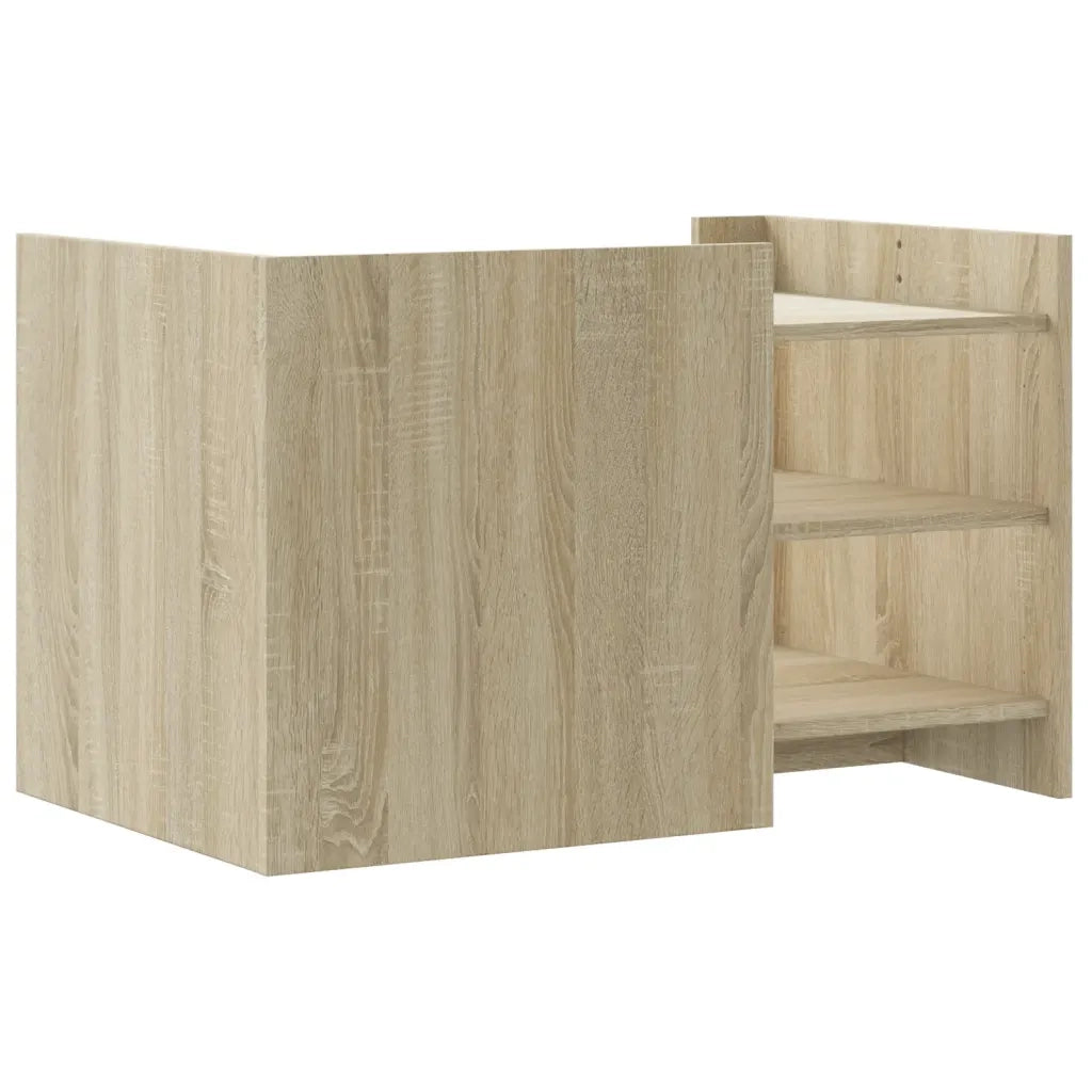Tavolino da Salotto-Tavolino da soggiorno-Tavolo Rovere Sonoma 80x50x50 cm Legno Multistrato 976551