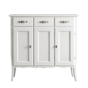 Madia credenza shabby chic 3 ante 3 legno bianco l.105 p.42 h.101 - Mobili 2G