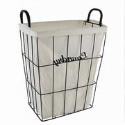 Trade Shop - Cesto Contenitore Portabiancheria In Tessuto Con Struttura In Metallo Bagno 10630 -