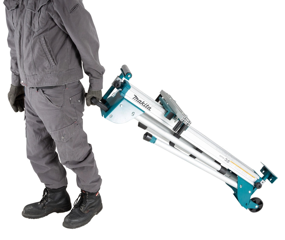 Makita DEBWST06 – Supporto/stand regolabile per troncatrici con struttura in alluminio fino a 2,55M