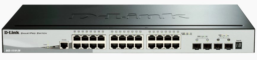 D-link dgs-1510 gestito l3 gigabit ethernet (10/100/1000) nero - DGS-1510-28X