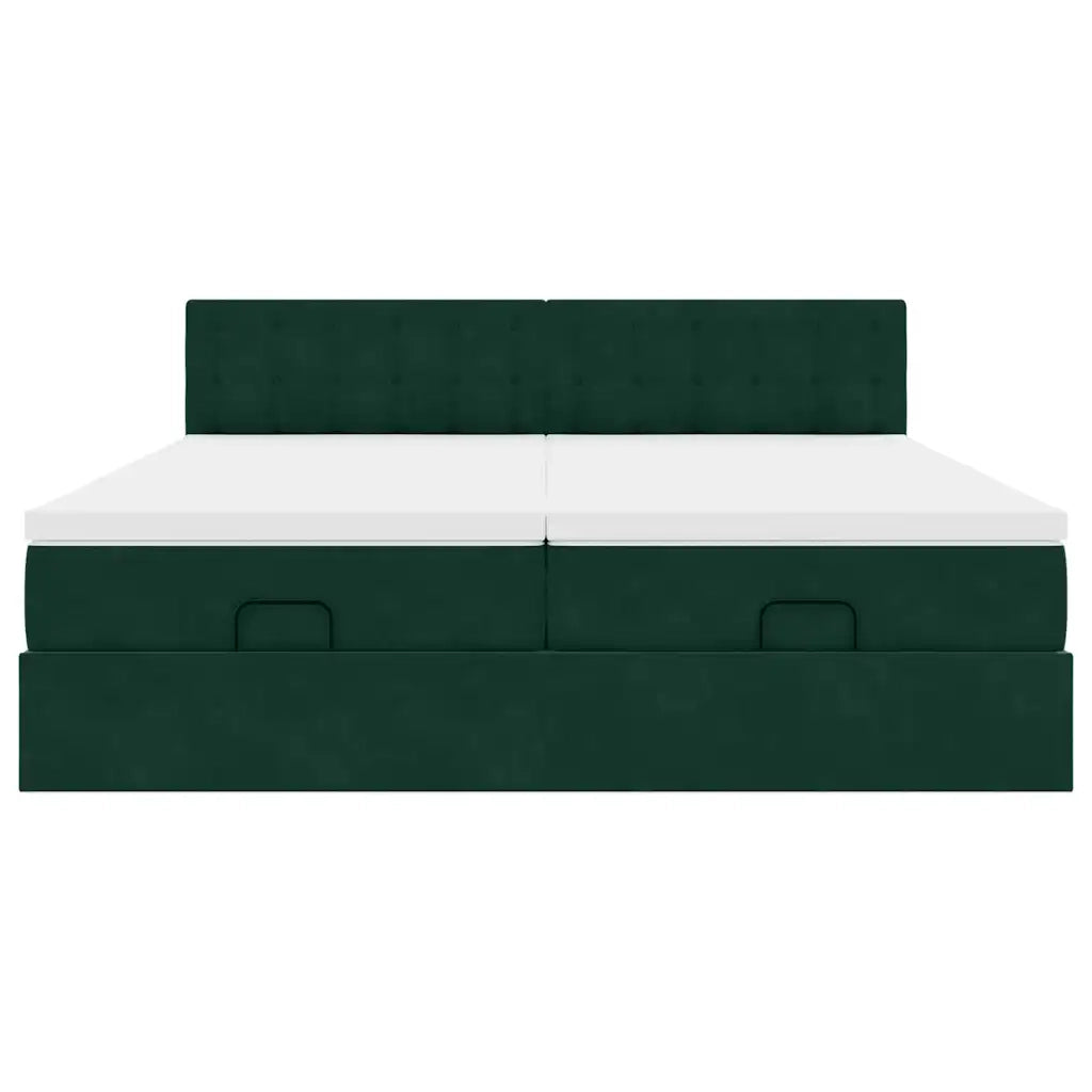 Struttura Letto Pouf con Materassi 160x200 cm Velluto
