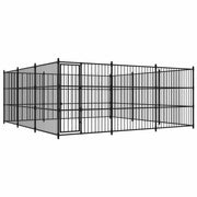 Cuccia da esterno gabbia recinto per animali box per cani da esterno 450 x 450 x 185 cm 02_0000357