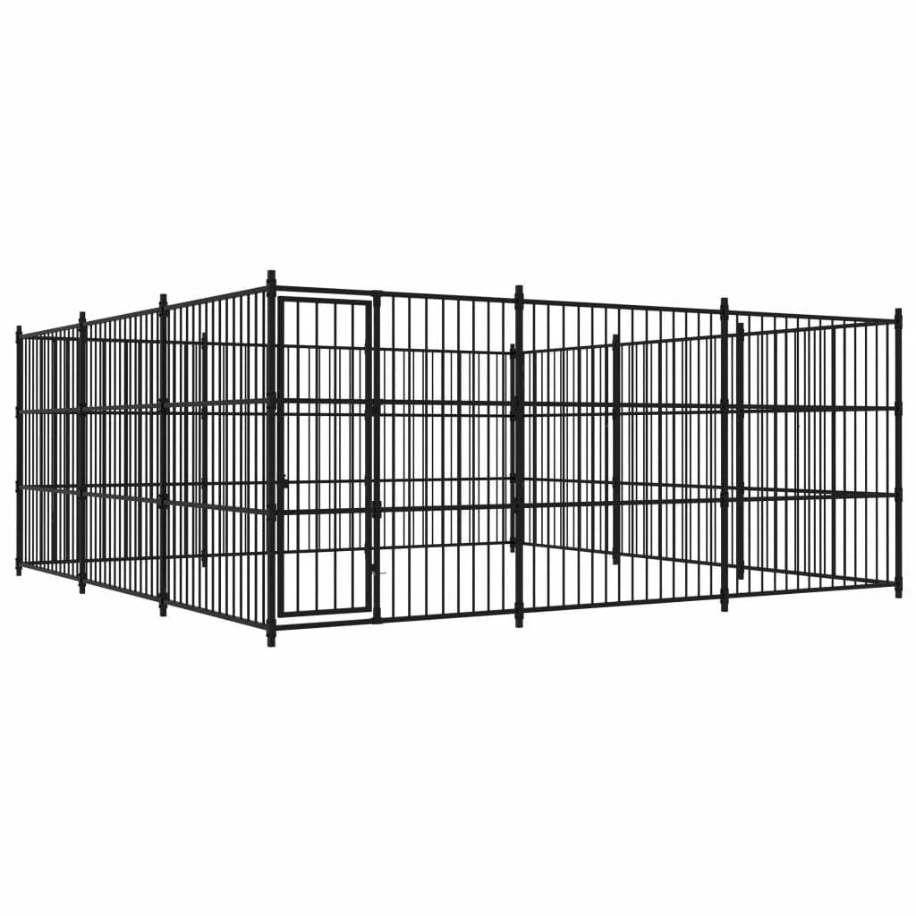 Cuccia da esterno gabbia recinto per animali box per cani da esterno 450 x 450 x 185 cm 02_0000357