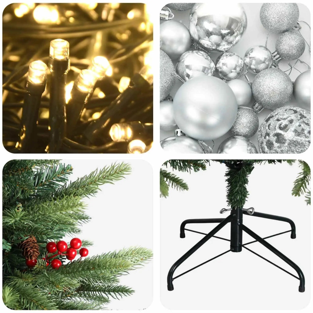 Albero di Natale artificiale con palline 180 cm 300 LED 3466947