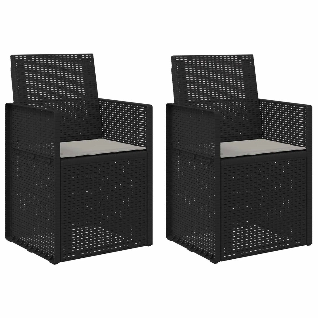 Sedie da pranzo da giardino 2 pcs Antracite e Grigio chiaro PP