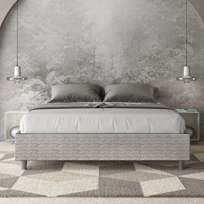 Letto Matrimoniale Sommier 160x210 cm con Rete Azelia Aragona 1 Bianco