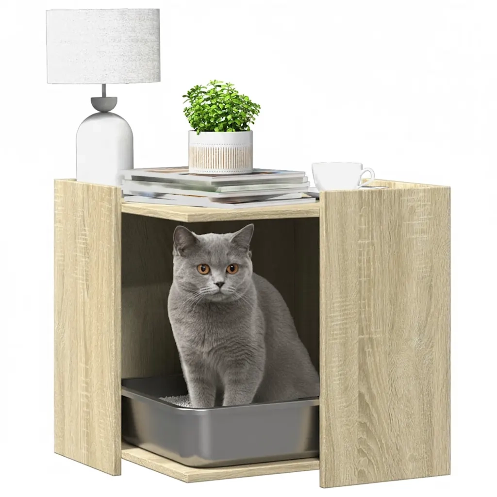 Recinto Lettiera Gatti Rovere Sonoma 53x53x51 cm in Truciolato 857753
