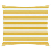 Telo Ombra-Vela Ombreggiante-Parasole a Vela Giallo e Bianco 6 x 8 m HDPE