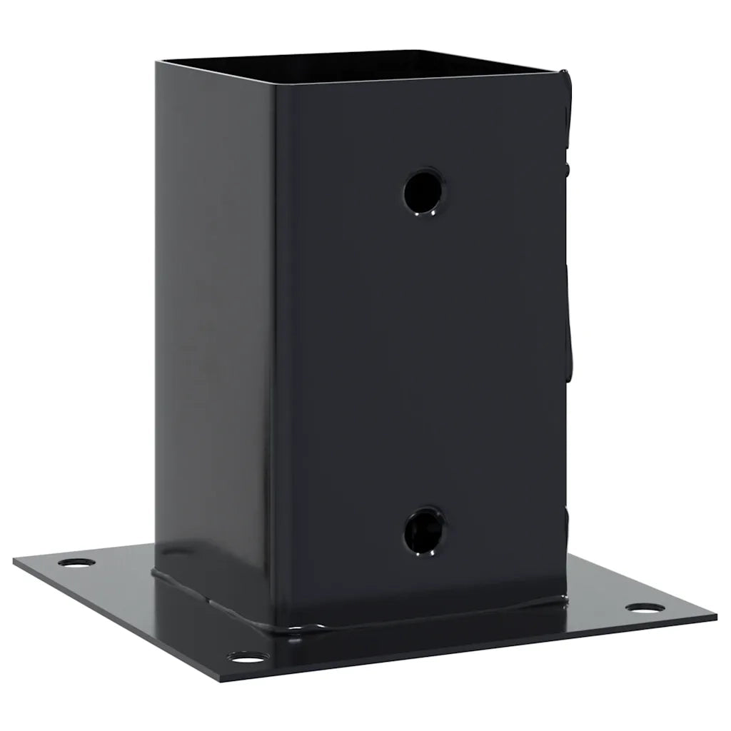 Basi per Pali Quadrati 12 pz 81x81mm Acciaio Verniciato Polvere 42000027