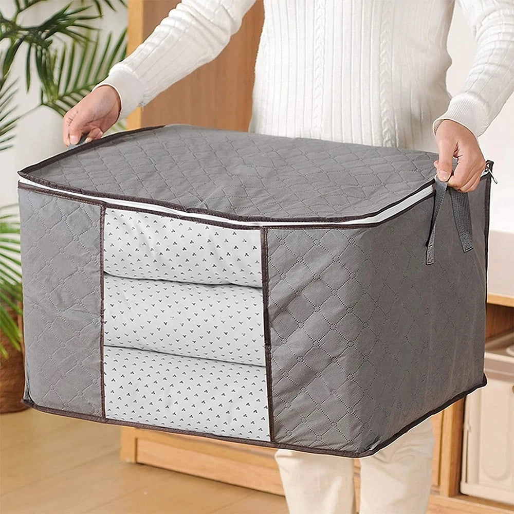 Trade Shop - Scatole Per Armadio Salvaspazio Per Vestiti Porta Abiti Grande 60x40x35cm Con Finestra -
