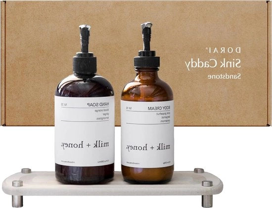 Cassetto per lavabo con funzione di asciugatura - prevenzione dell'umidità - gambe in acciaio inossidabile - fondo in gomma - progetto funzionale per casa moderna - zandsteen