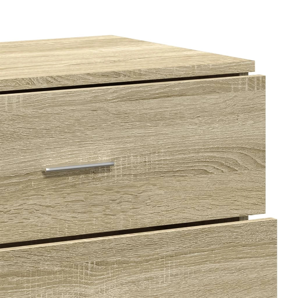 Buffet credenza cassettiera armadio mobile contenitore organizer per cucina soggiorno salotti 3 pezzi legno ingegnerizzato Sonoma marrone 02_0037115