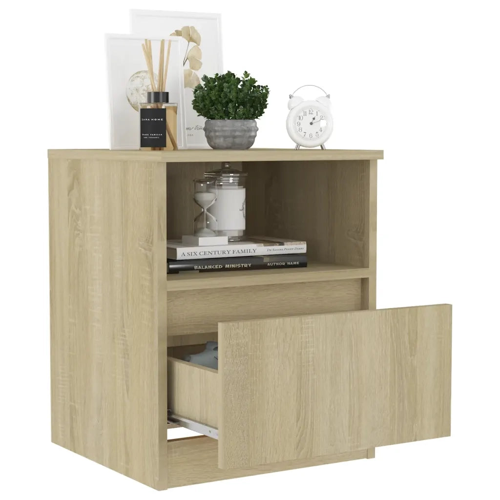 Comodino Rovere Sonoma 40x40x50 cm in Legno Multistrato 806163