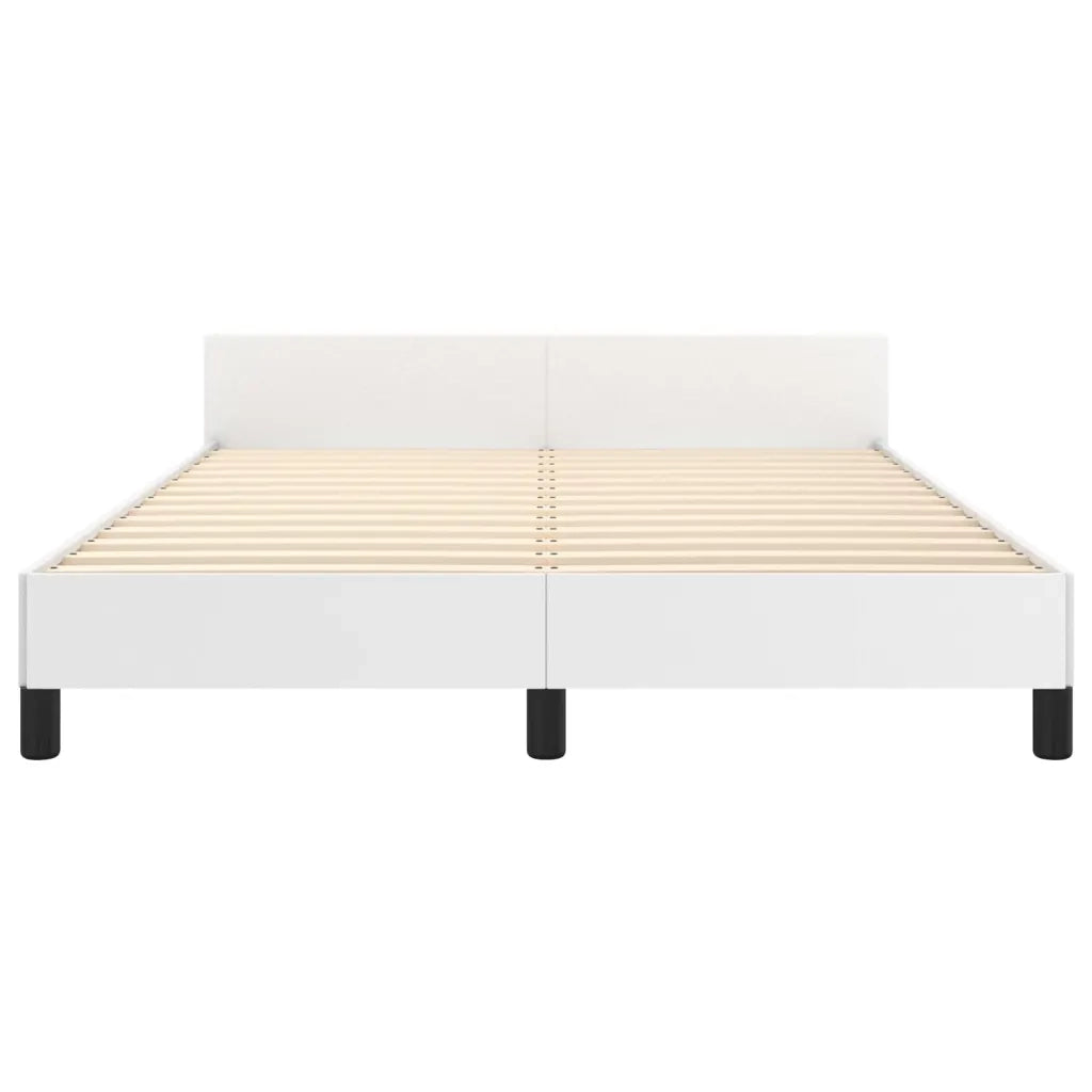Giroletto con Testiera Bianco 140x190 cm in Similpelle 3125568