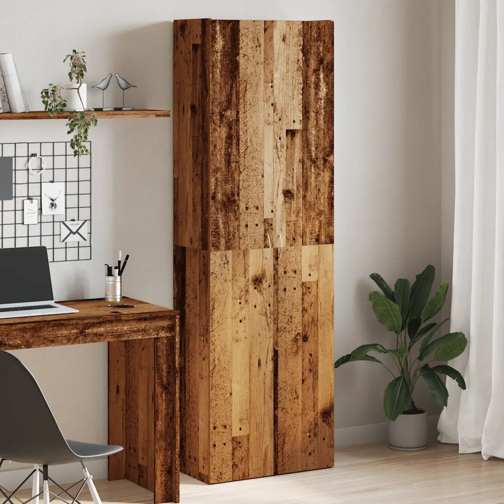 Credenza-Buffet-Armadio da cucina Legno Antico 60x32x190 cm in Truciolato