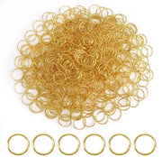 Anelli di collegamento in metallo a forma di anello 10 mm - 500 pezzi - Giallo oro - Per gioielleria