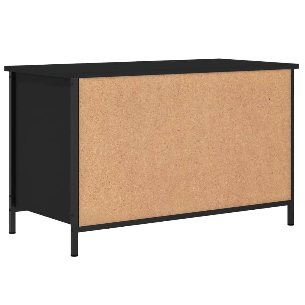 Mobile TV multimediale mensola TV credenza TV sala da pranzo soggiorno camera da letto 80 x 40 x 50 cm legno ingegnerizzato nero 02_0026319