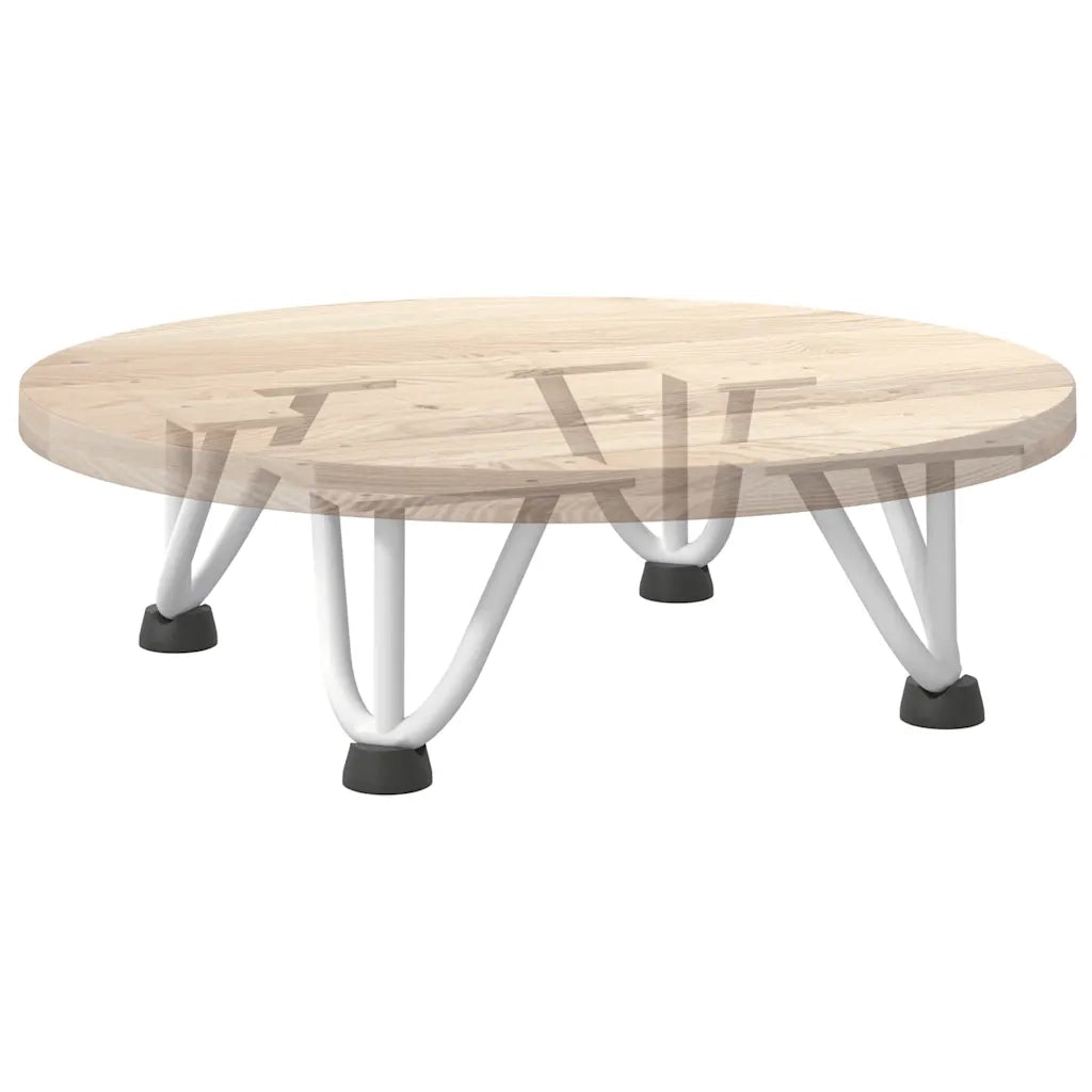Gambe a forcina per tavolino 4 pz bianche 10 cm in acciaio massiccio 4012429