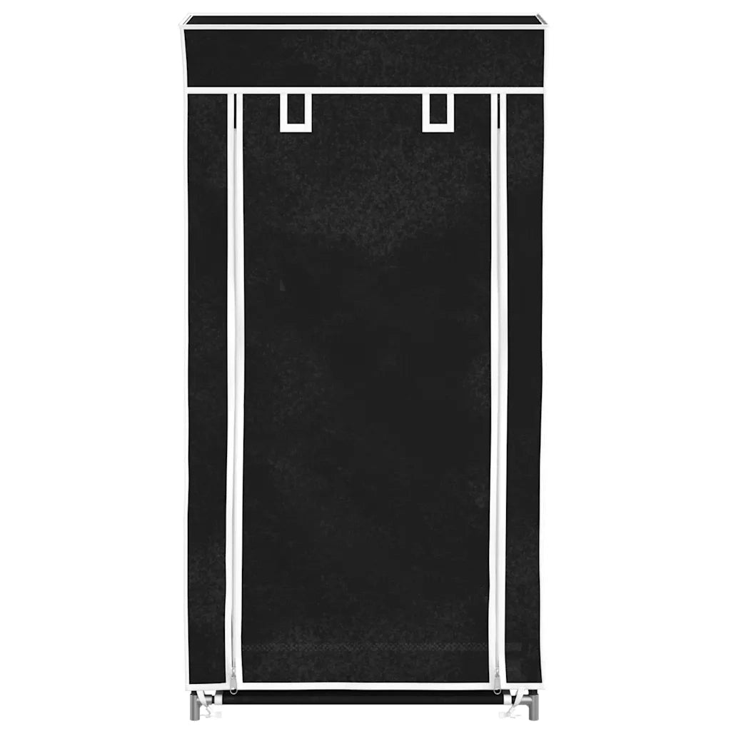 Scarpiera-Scaffale per scarpe in Tessuto Richiudibile 58 x 28 x 106 cm Nera