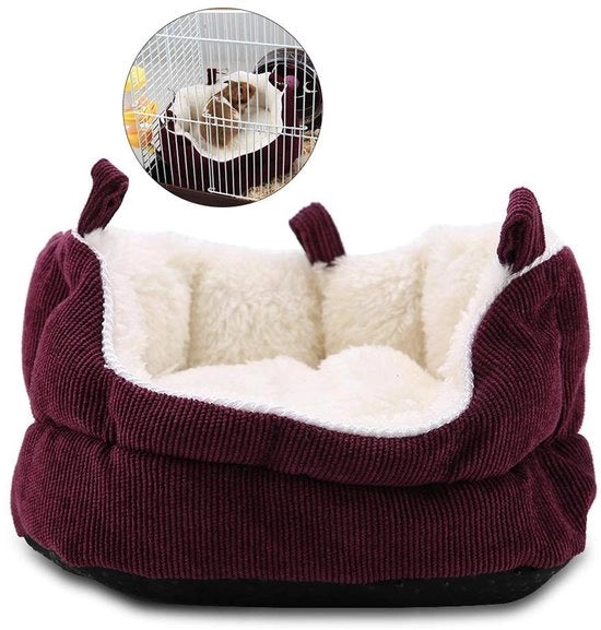 Casa da Soggiorno Antiscivolo - Letto a Sospensione per Roditori - Plush - Sicuro e Non Tossico - Adatto a Hamsters/Ratti - Garanzia di Qualità - Letto per Roditori