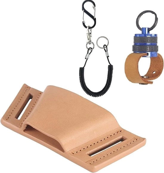 Accessorio per pescatori, riempimento schepnet per pescatori con cinturino in pelle