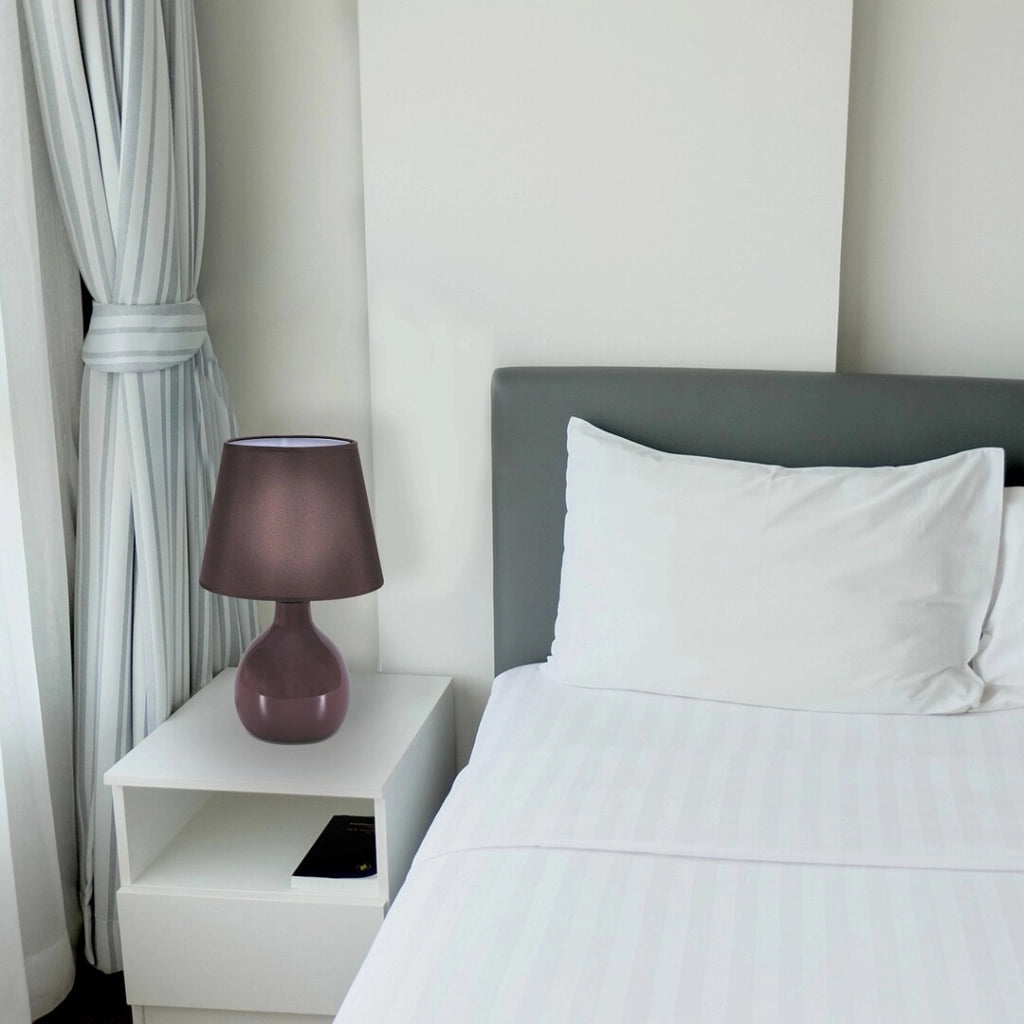 Lampada da comodino marrone E14 Ingrid 4476 Rabalux