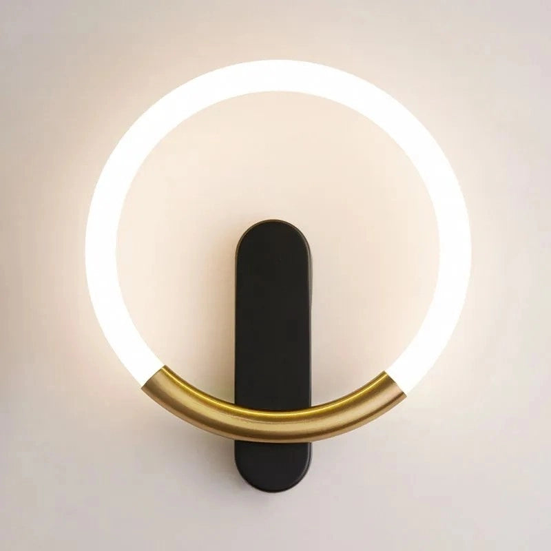 Applique Da Parete Led Lhj068-w C Brush Gold/black