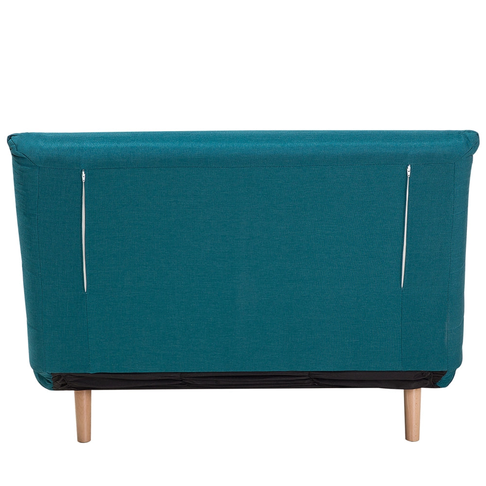 Divano letto piccolo tessuto blu 1 posto letto pieghevole senza braccioli scandinavo