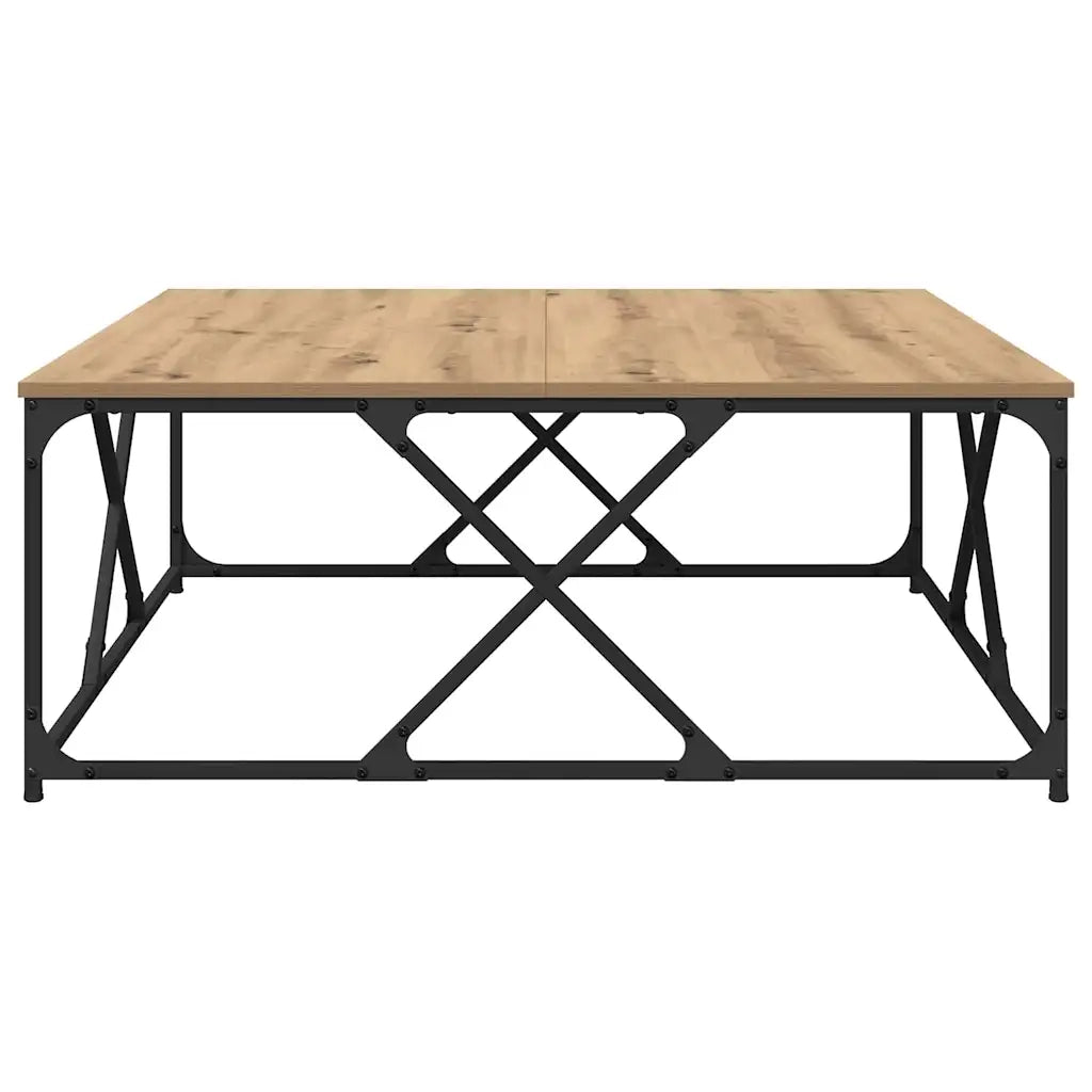Tavolino da salotto Rovere artigianale 100 x 100 x 40 cm