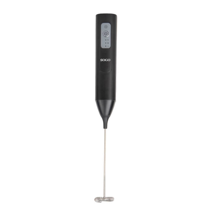 Montalatte elettrico ricaricabile, batteria 500mAh USB-C, 3 velocità 8W, frusta smontabile schiumalatte - SOGO