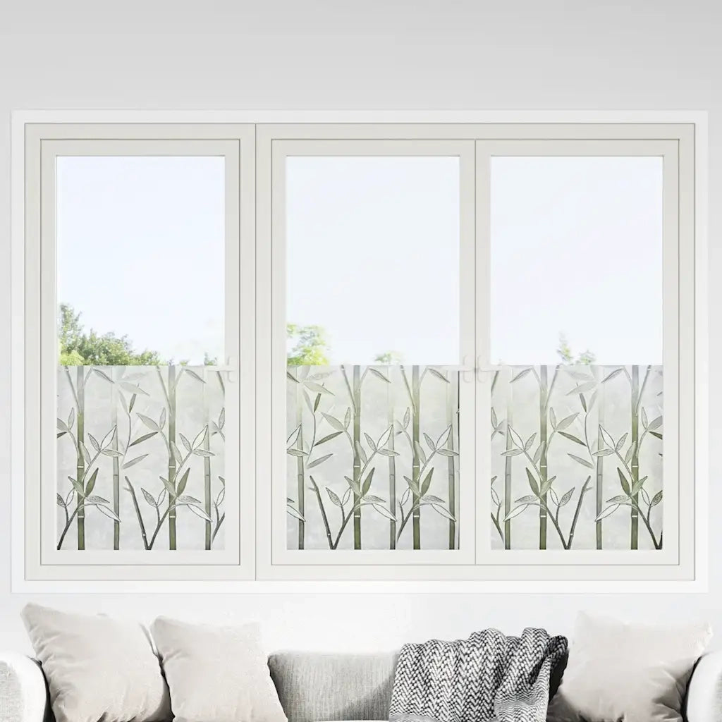 Pellicole per Finestre Smerigliate 2pz Motivo Bambù in PVC 3208959