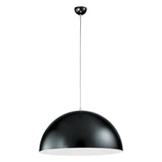 OFU Sospensione Semisfera in Metallo Nero/Bianco E27 IP20 - Lampadario a sospensione moderno per interni dal design minimalista Rossini Group