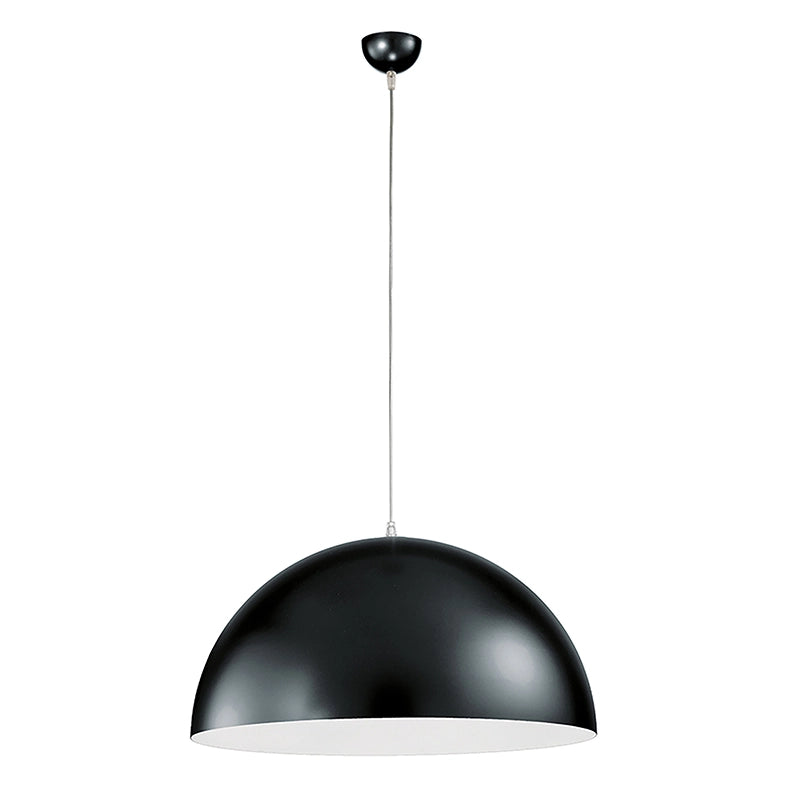 OFU Sospensione Semisfera in Metallo Nero/Bianco E27 IP20 - Lampadario a sospensione moderno per interni dal design minimalista Rossini Group